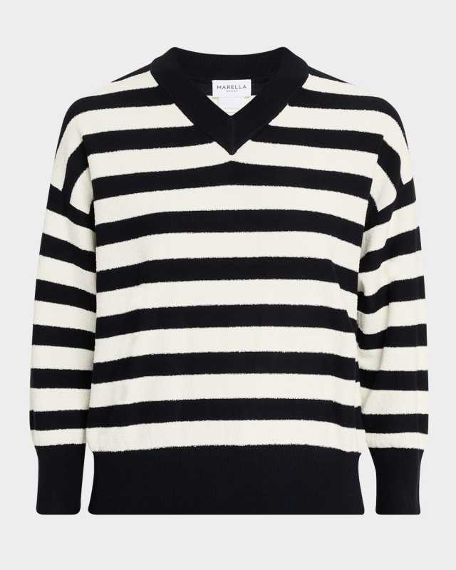 Soldino Striped 3/4-Sleeve Sweat